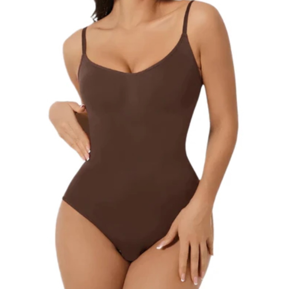 Heyshape Snatched Shapewear Bodysuit Brown Size Medium